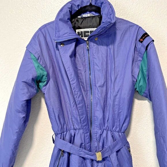 Vintage Henri Charles Colsenet Snowsuit Women's Sz 36 (S)  Purple Snow Ski HCC - Picture 5 of 13